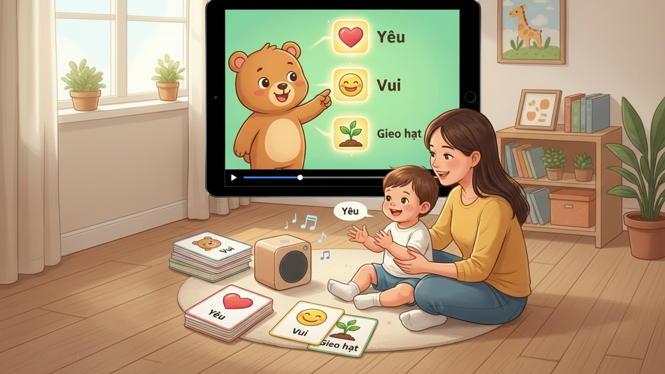 Gieo Hạt Ngôn Ngữ Sớm: 300+ Từ Vựng Tích Cực cho Trẻ 0-6 Tuổi