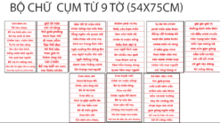 🔷 Bộ Chữ Cụm Từ Treo Tường – 9 Tờ (54x75cm)