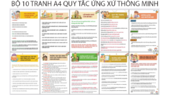 🔷 Bộ 10 Tranh A4 – Quy Tắc Ứng Xử Thông Minh