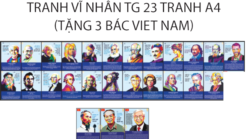 🔷 Tranh Vĩ Nhân Thế Giới – 23 Tranh A4