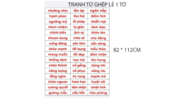 🔷 Tranh Từ Ghép Lẻ 1 Tờ (82x112cm)
