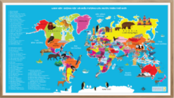 🔷 Bản Đồ Thế Giới (120x76cm)